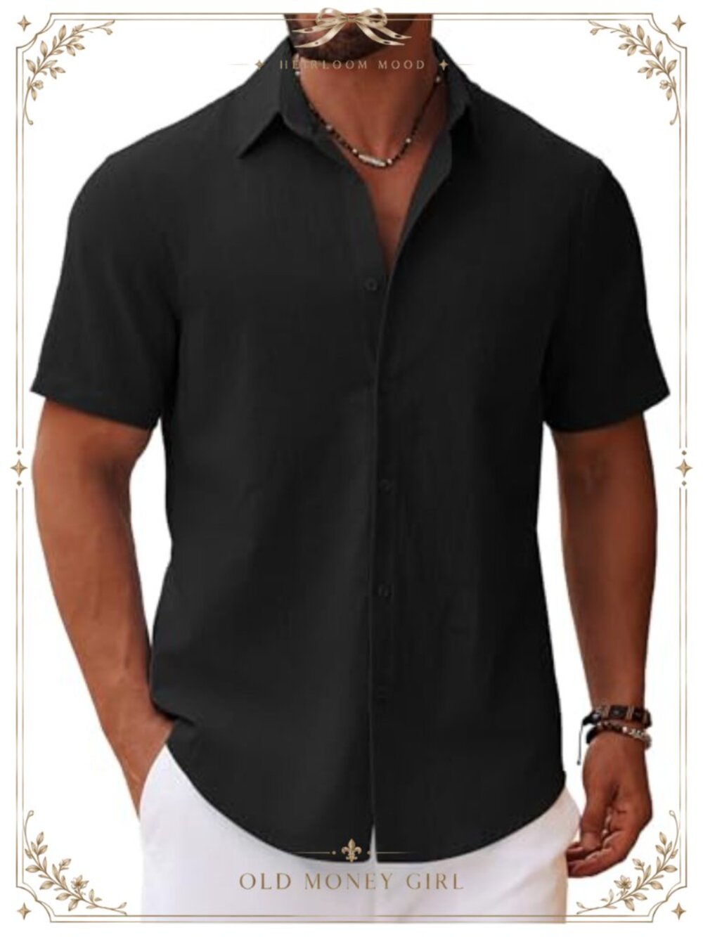Mens 100% Cotton Button Down Shirt Short Sleeve Casual Summer Beach Wedding